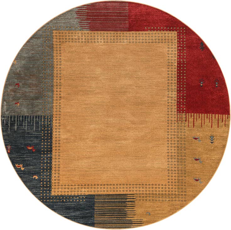 Detail image of 245cm x 245cm Kashkuli Gabbeh Round Rug