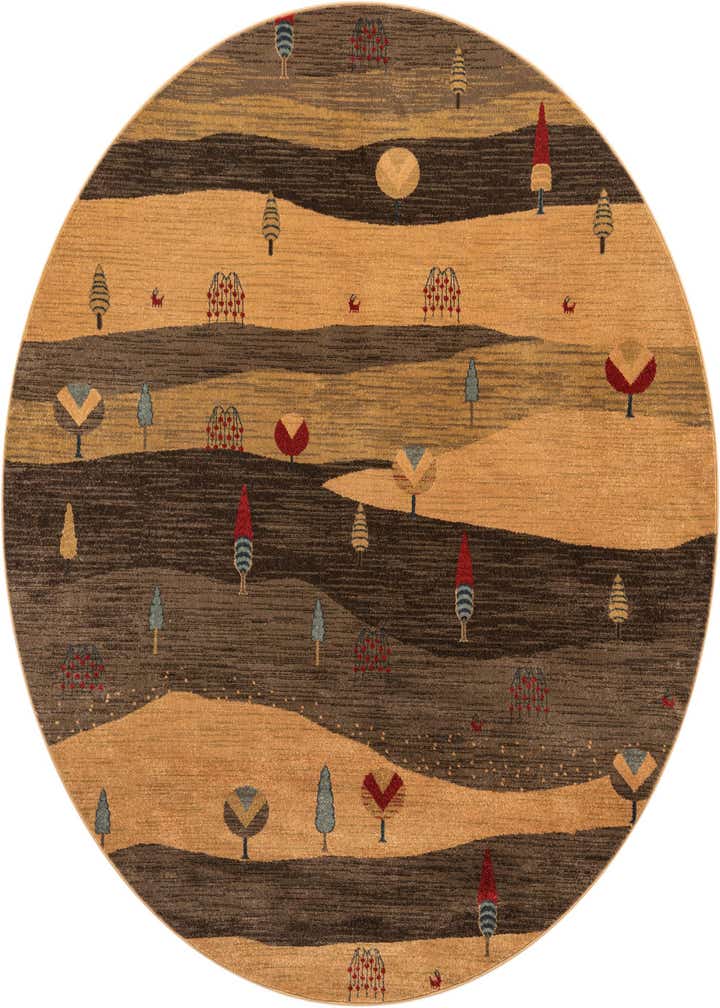 8' x 8' Kashkuli Gabbeh Round Rug