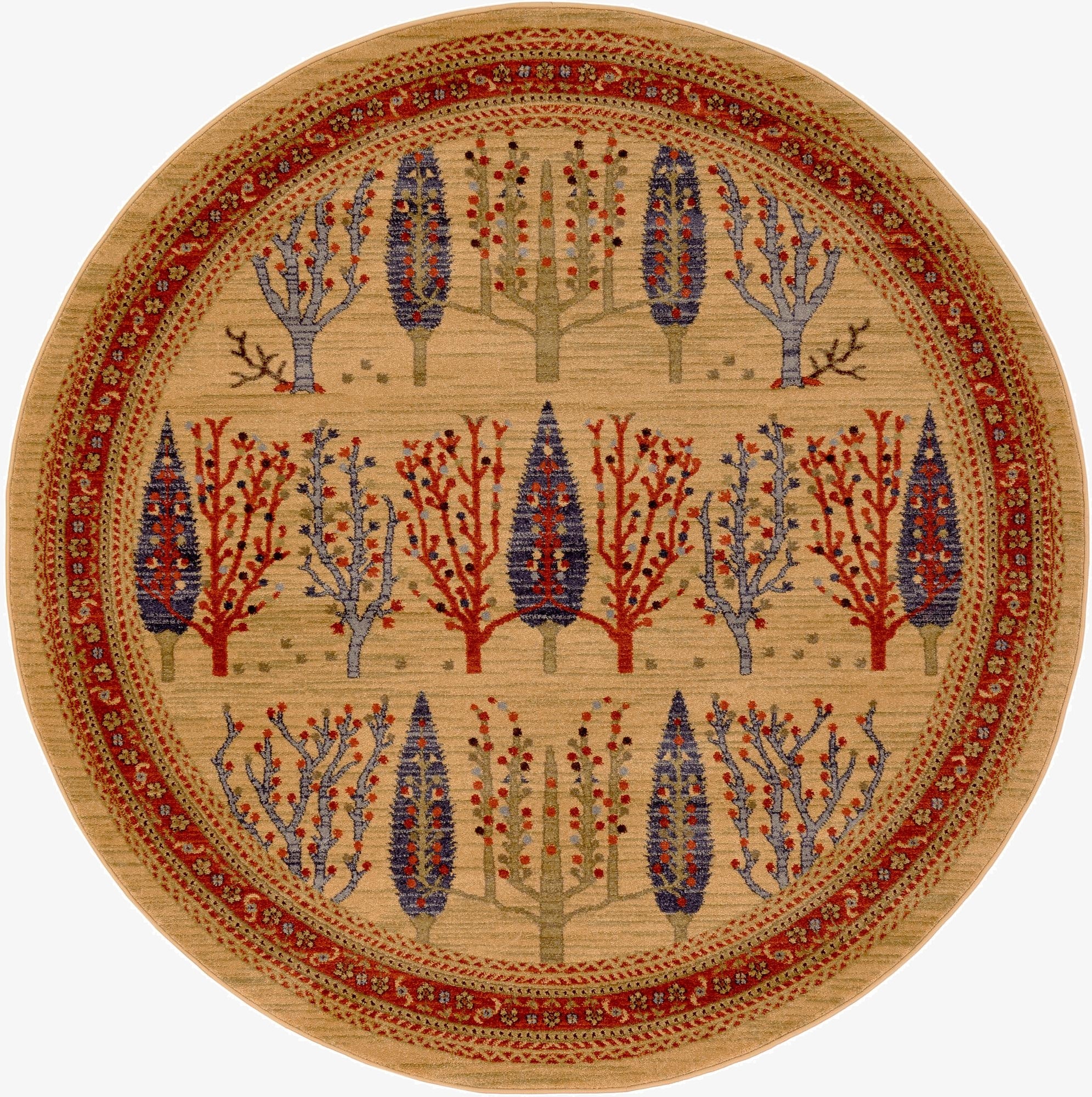 6' x 6' Kashkuli Gabbeh Round Rug