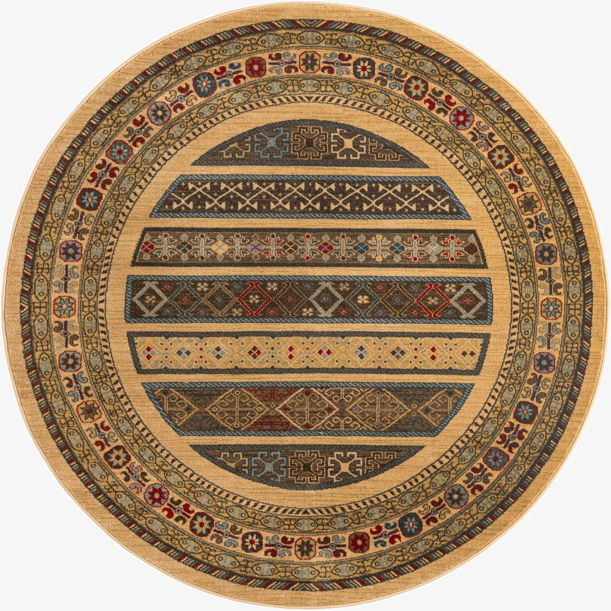 6' x 6' Kashkuli Gabbeh Round Rug