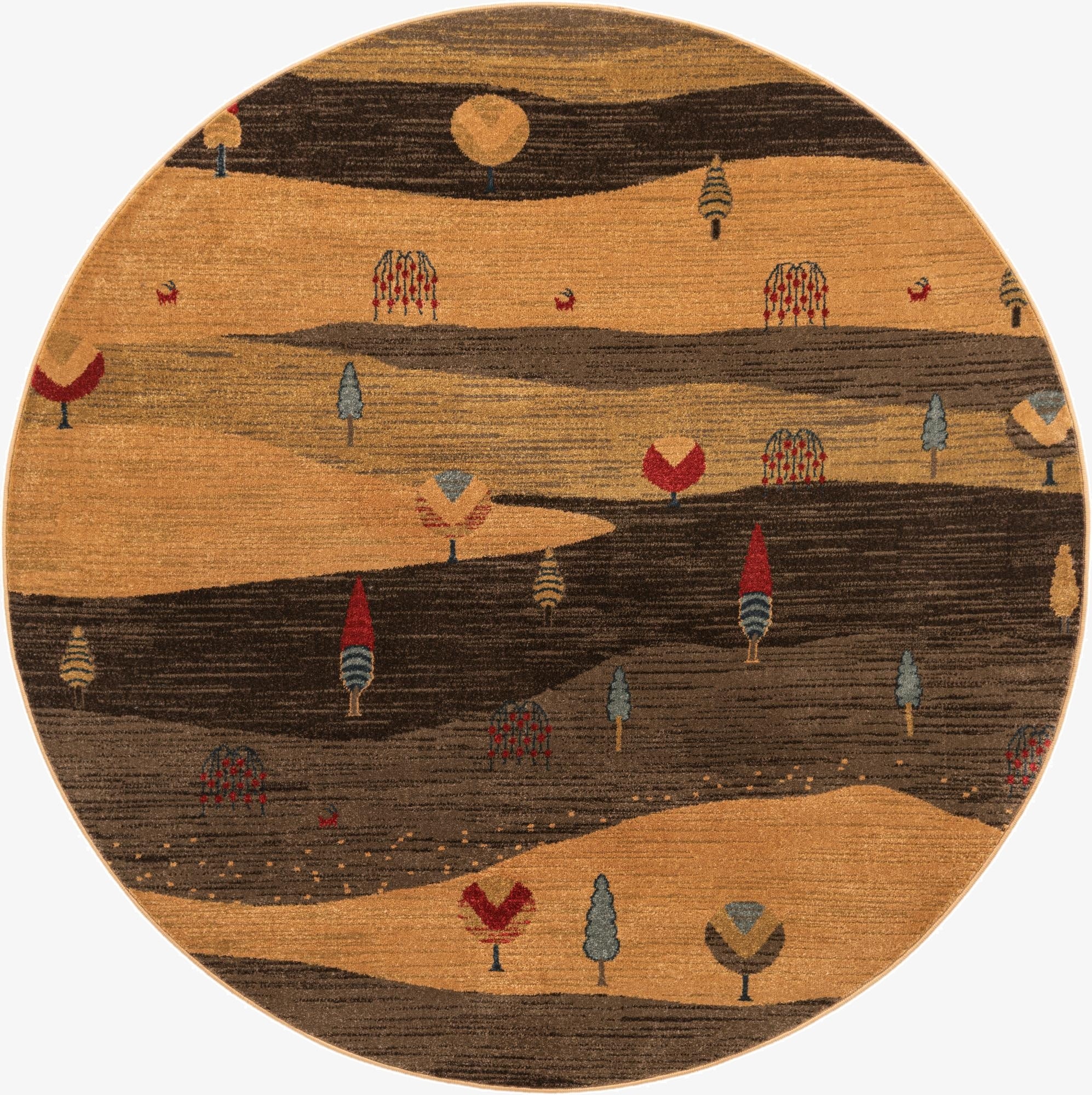 6' x 6' Kashkuli Gabbeh Round Rug