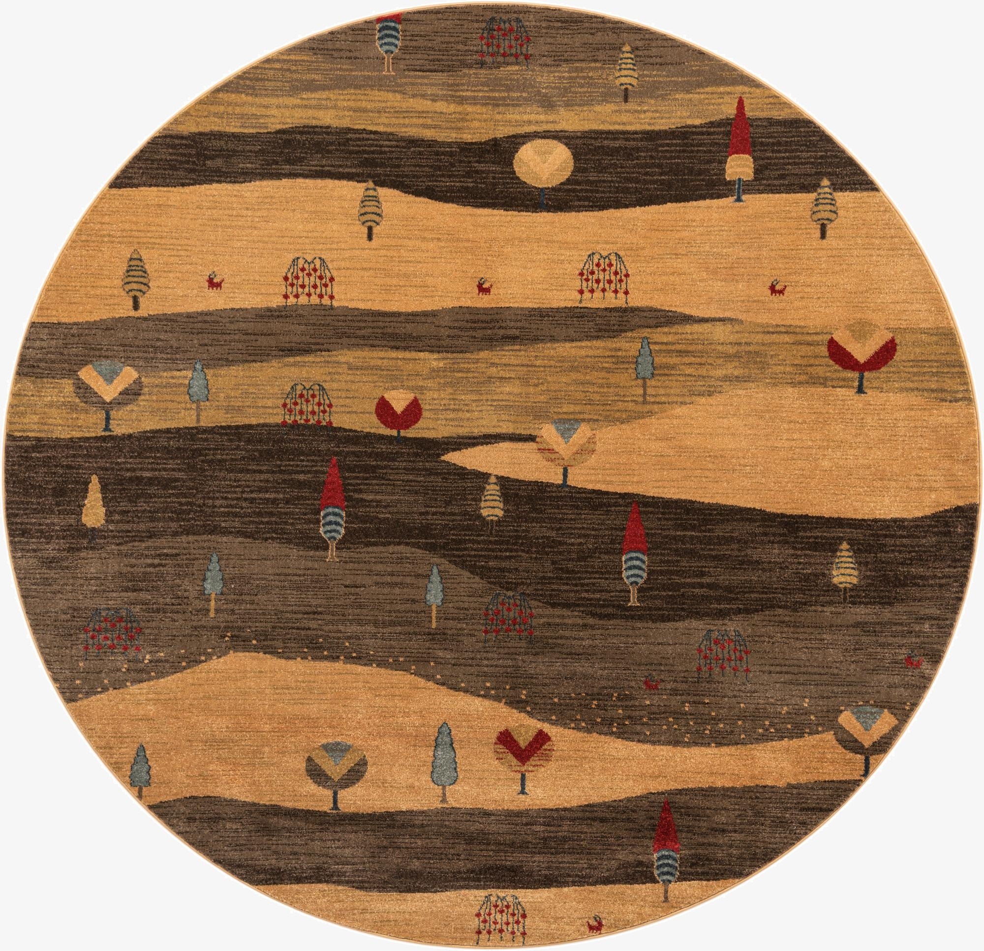8' x 8' Kashkuli Gabbeh Round Rug