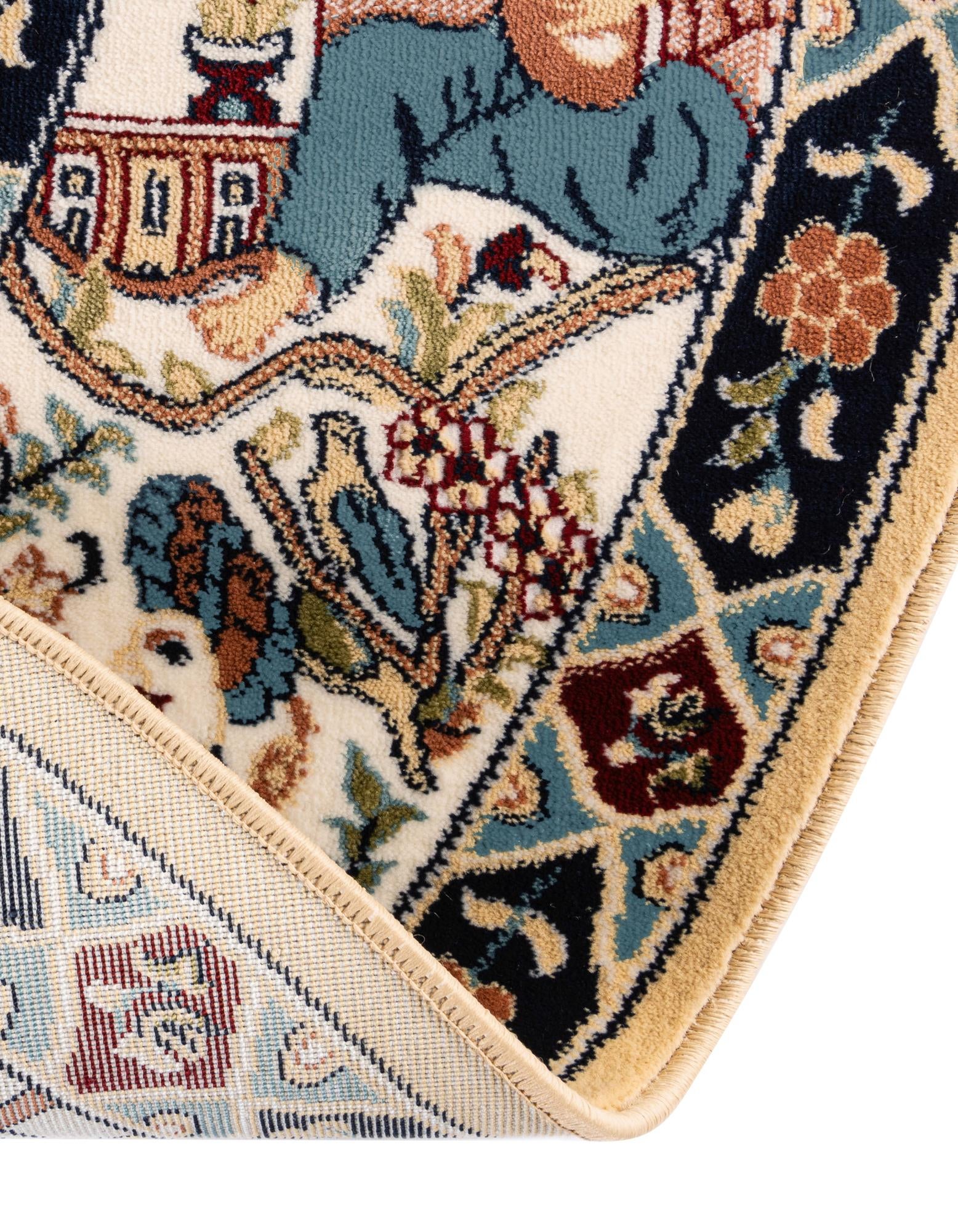 5' 3 x 5' 3 Nain Design Round Rug