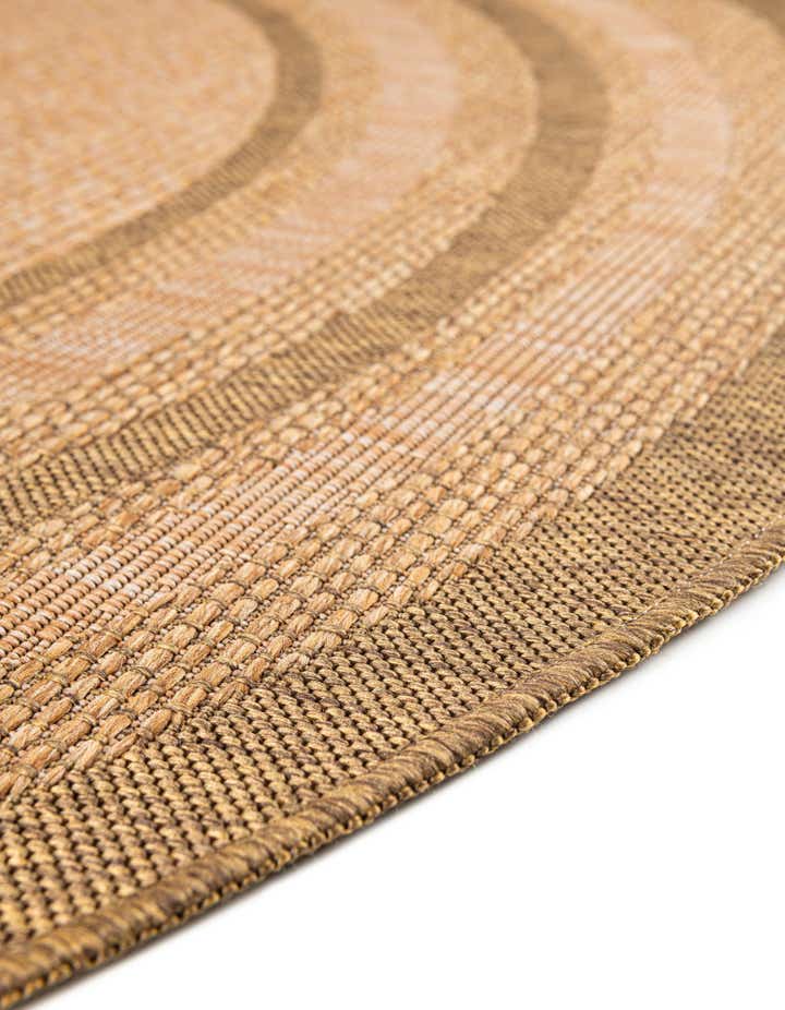 6' x 6' Easy-Clean Border Indoor / Outdoor Round Rug