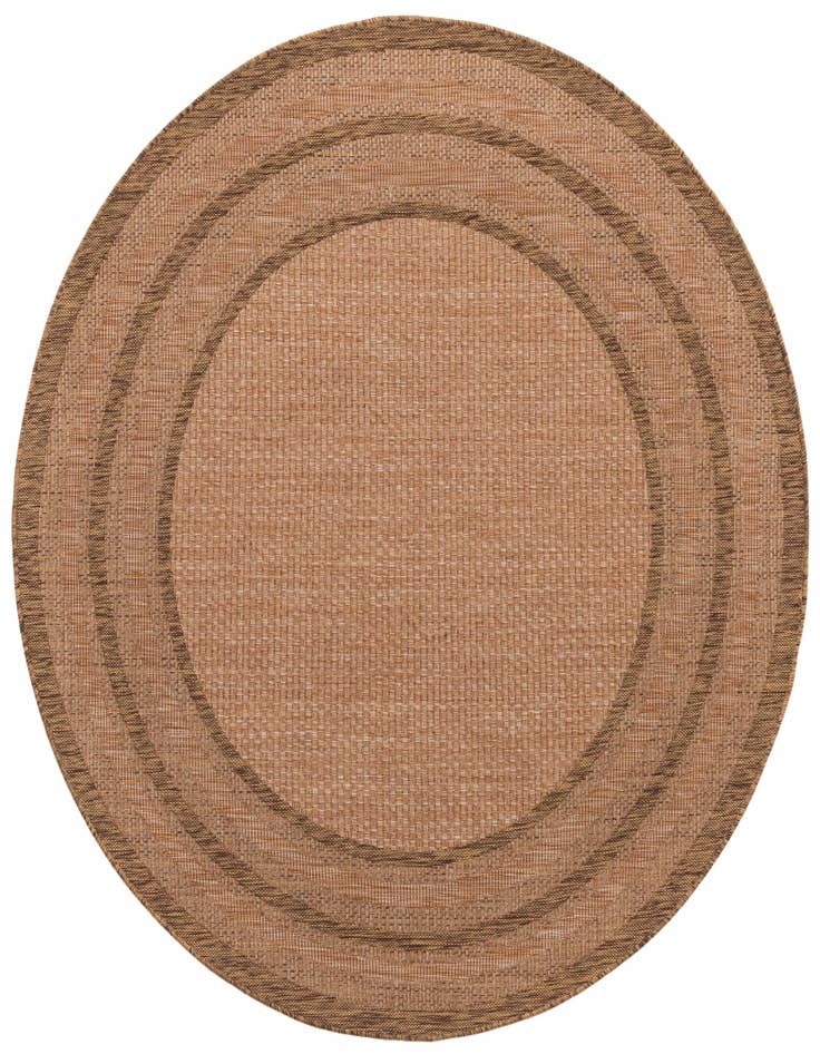 Detail image of 6' x 6' Easy-Clean Border Indoor / Outdoor Round Rug