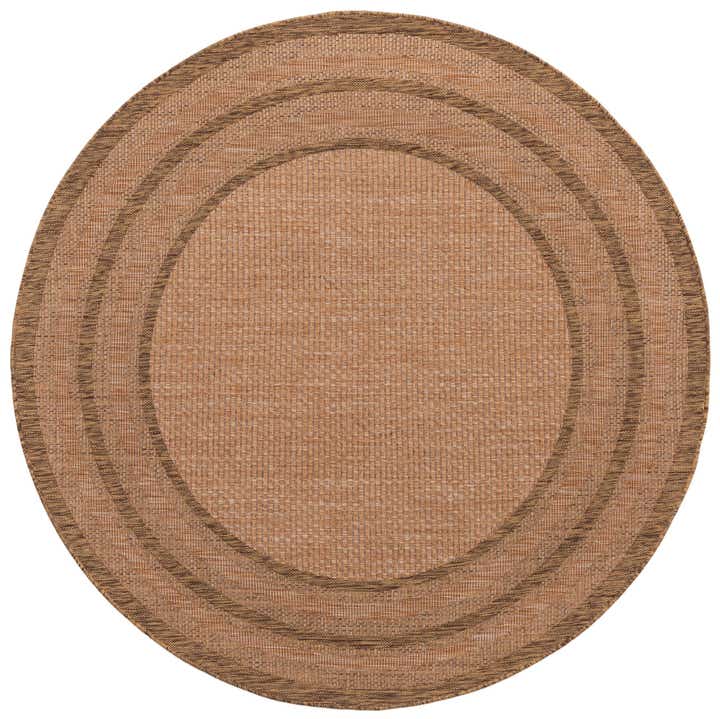 6' x 6' Easy-Clean Border Indoor / Outdoor Round Rug