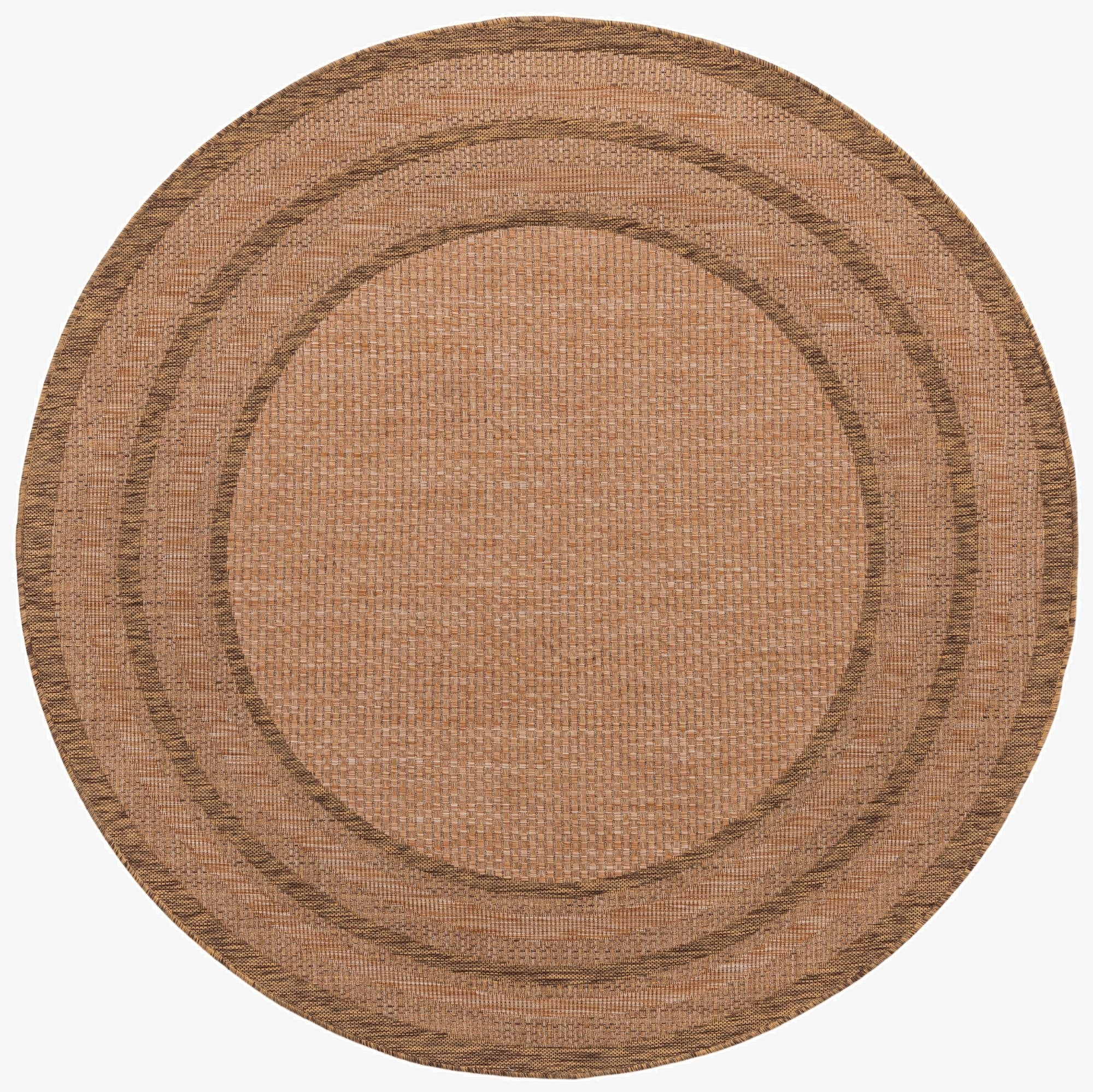 Primary image 6' x 6'  Washable Border Indoor / Outdoor Round Rug