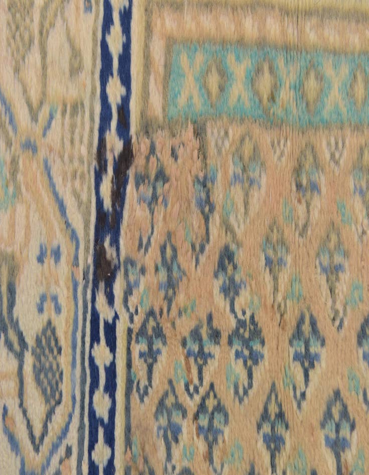 Detail image of 3' 9 x 10' 6 Hand Knotted Botemir Persian Wool Runner Rug