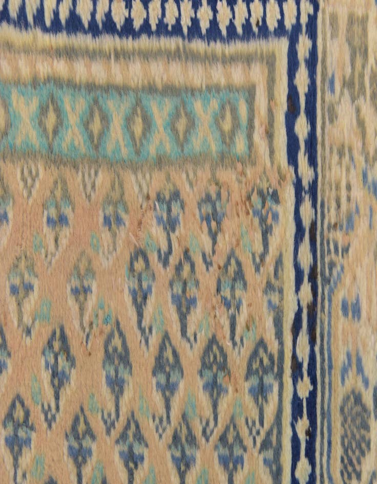 Detail image of 3' 9 x 10' 6 Hand Knotted Botemir Persian Wool Runner Rug