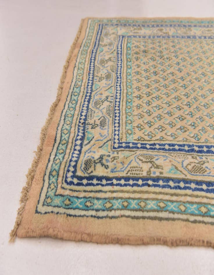 Detail image of 3' 9 x 10' 6 Hand Knotted Botemir Persian Wool Runner Rug