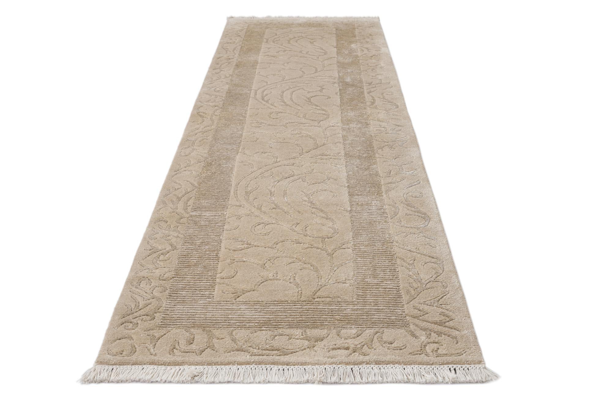2' 8 x 9' 10 Hand Knotted Darya Wool Runner Rug