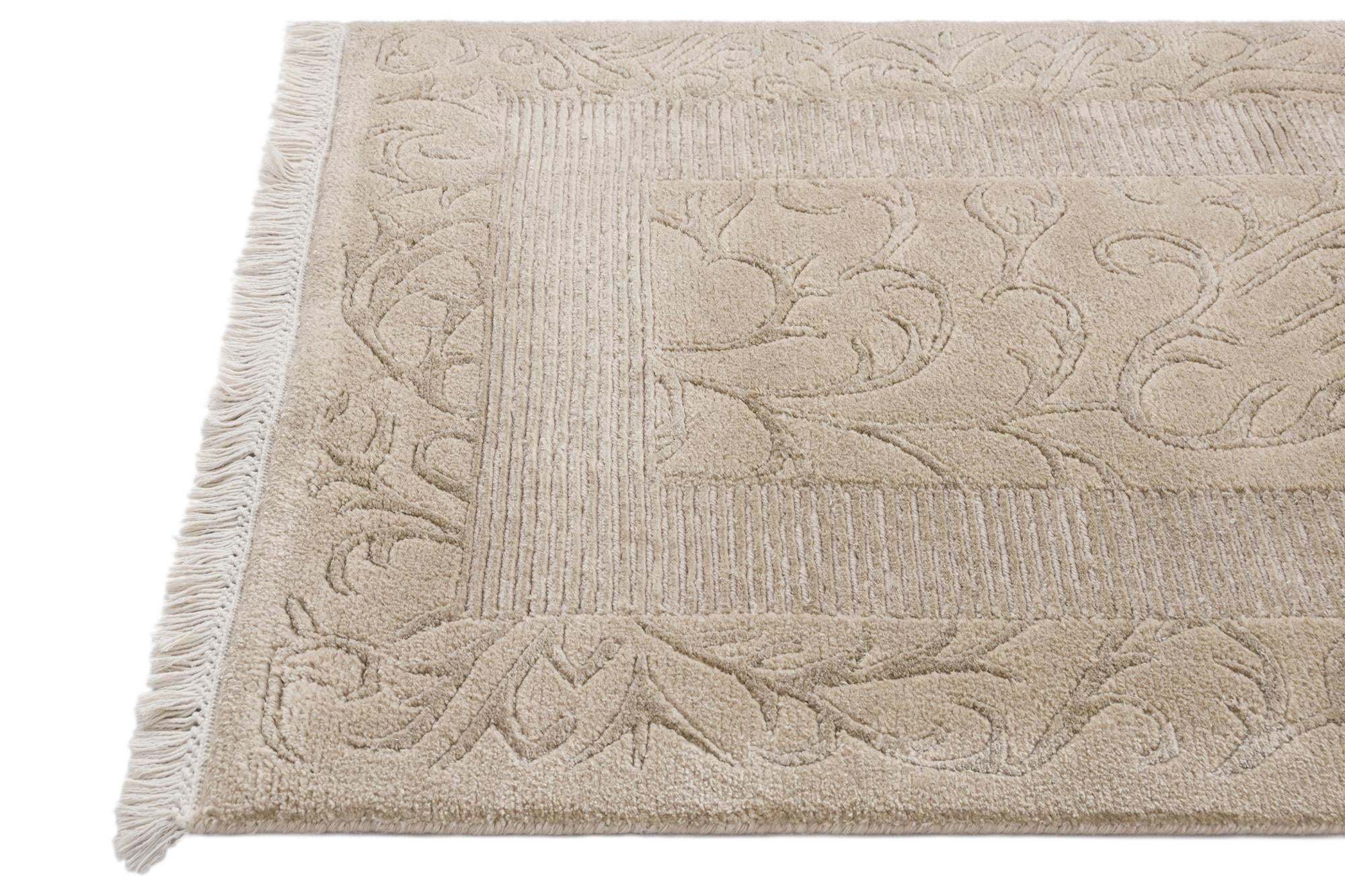 2' 8 x 9' 10 Hand Knotted Darya Wool Runner Rug