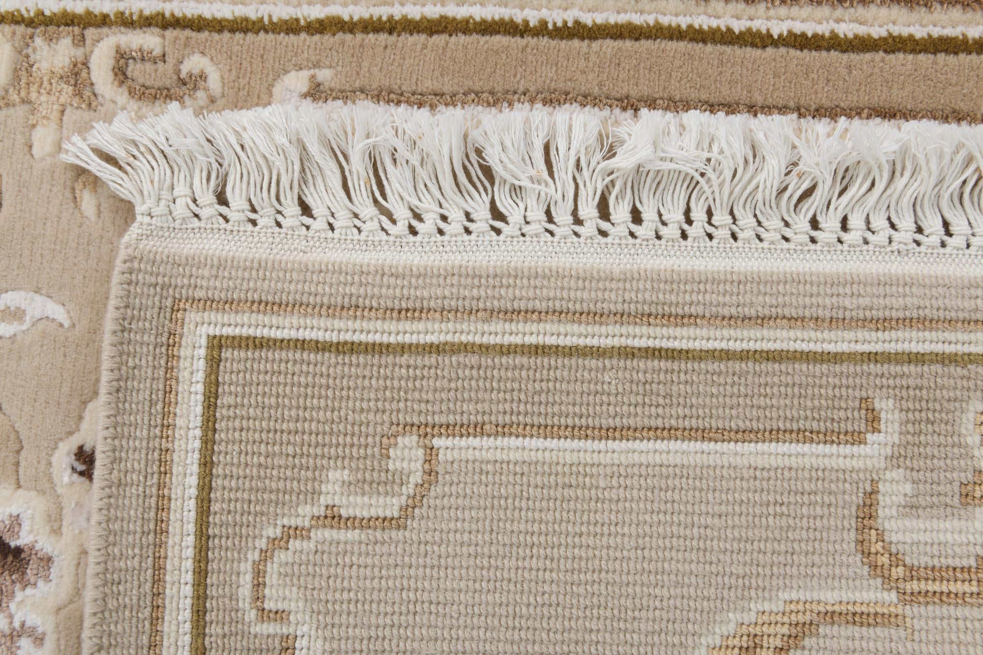 2' 9 x 9' 7 Hand Knotted Darya Wool Runner Rug
