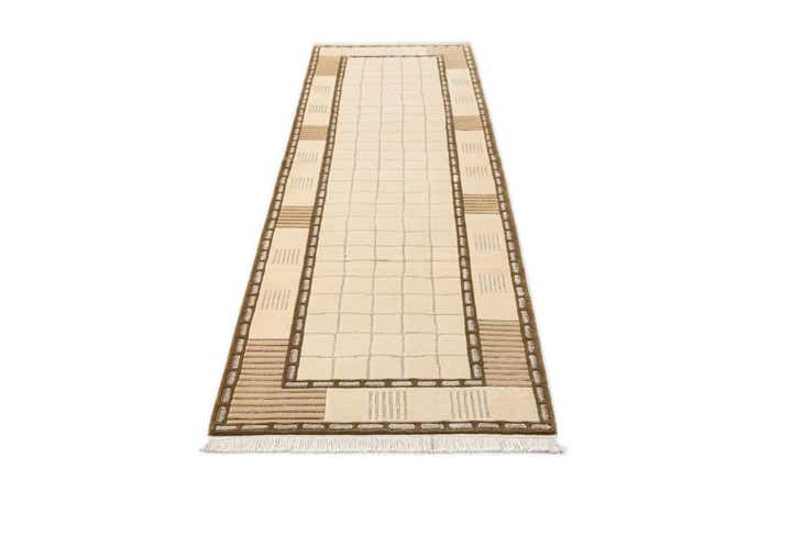 2' 9 x 9' 9 Hand Knotted Darya Wool Runner Rug