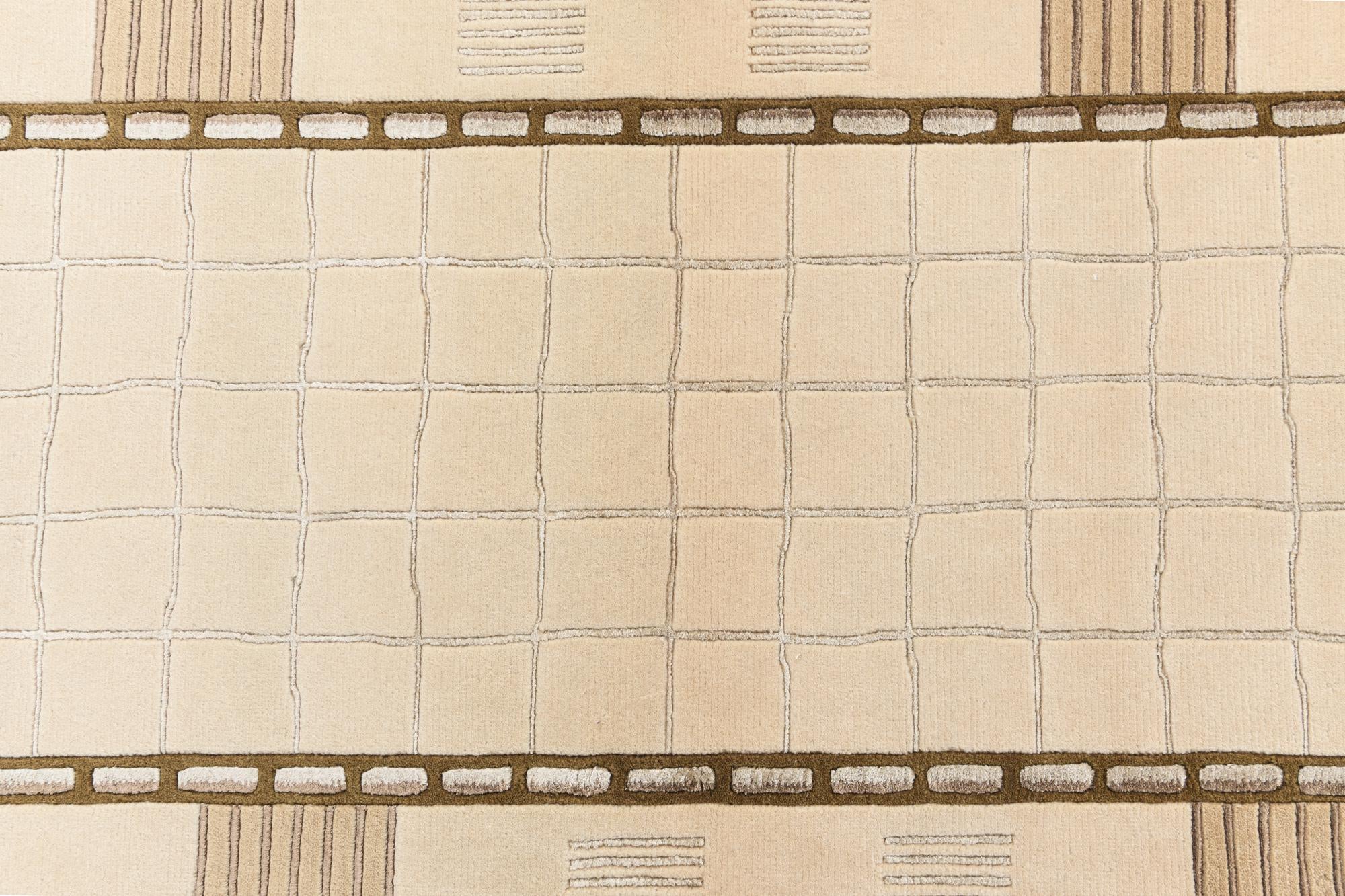 2' 9 x 9' 9 Hand Knotted Darya Wool Runner Rug