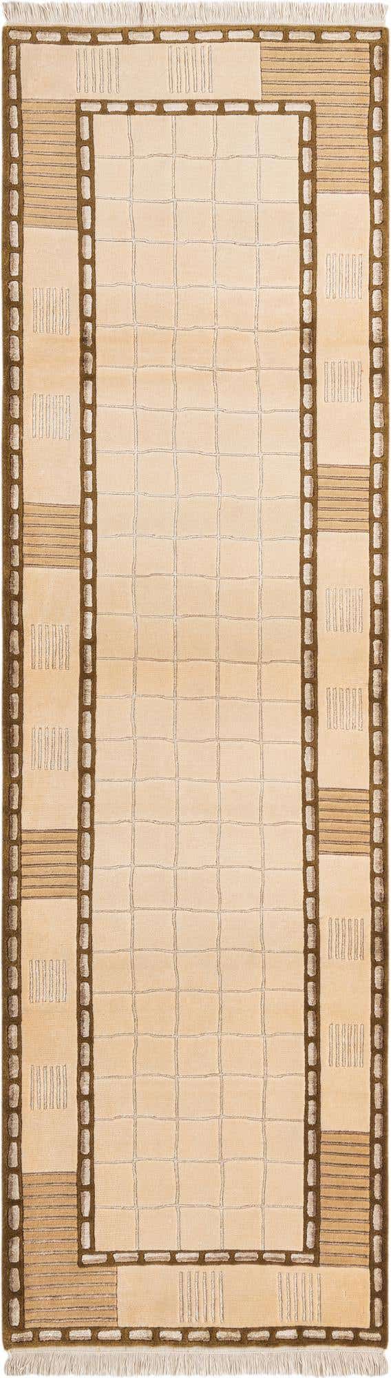 2' 9 x 9' 9 Hand Knotted Darya Wool Runner Rug