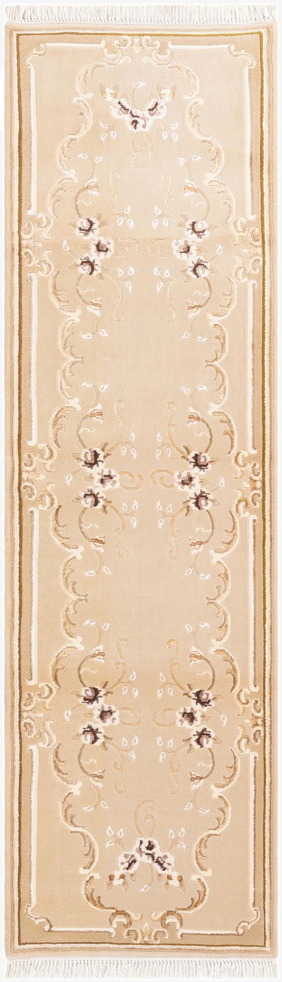 2' 9 x 9' 7  Hand Knotted Darya Wool Runner Rug