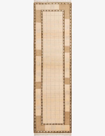 2' 9 x 9' 9 Hand Knotted Darya Wool Runner Rug