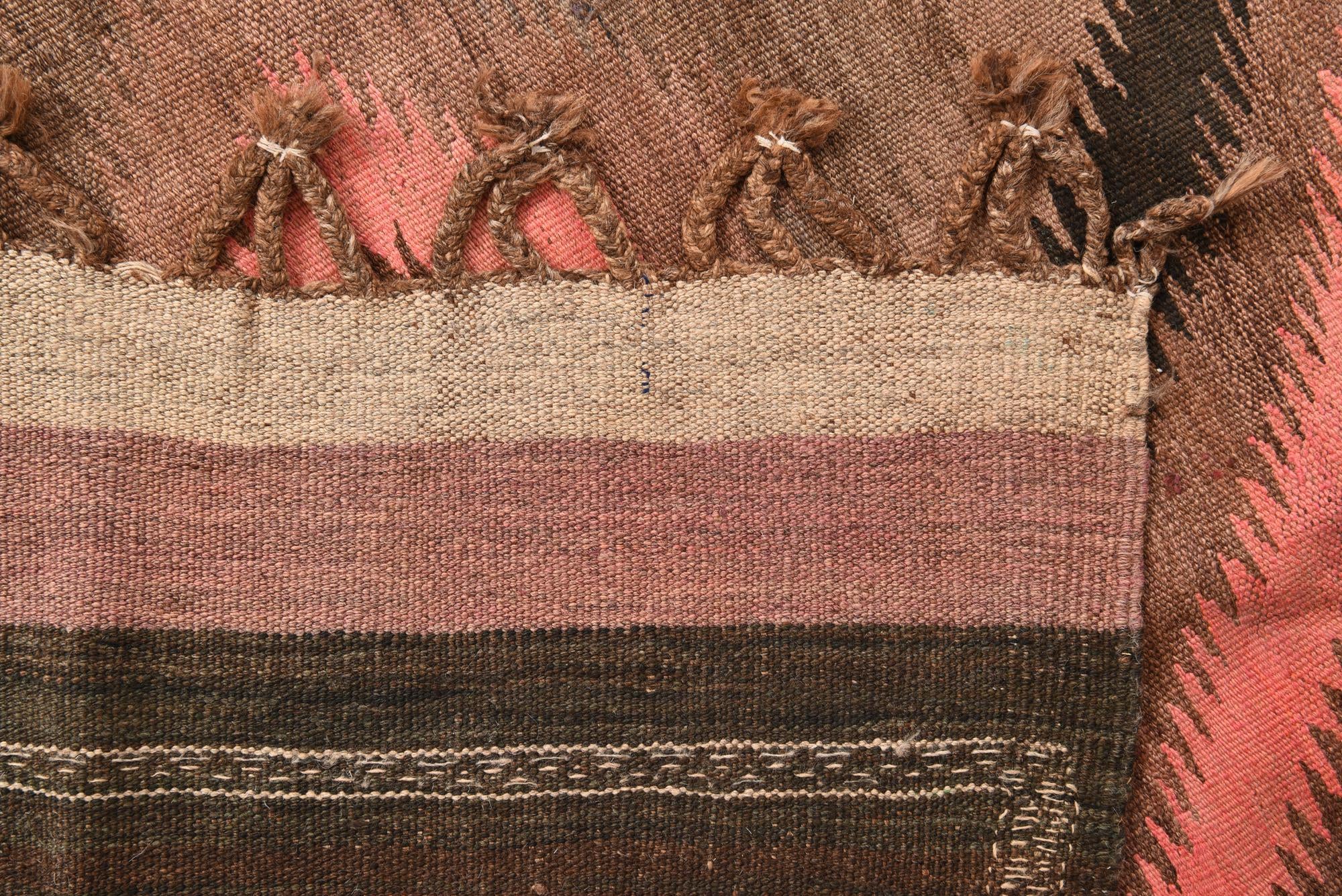 4' 2 x 11' 8 Hand Woven Kilim Fars Wool Runner Rug