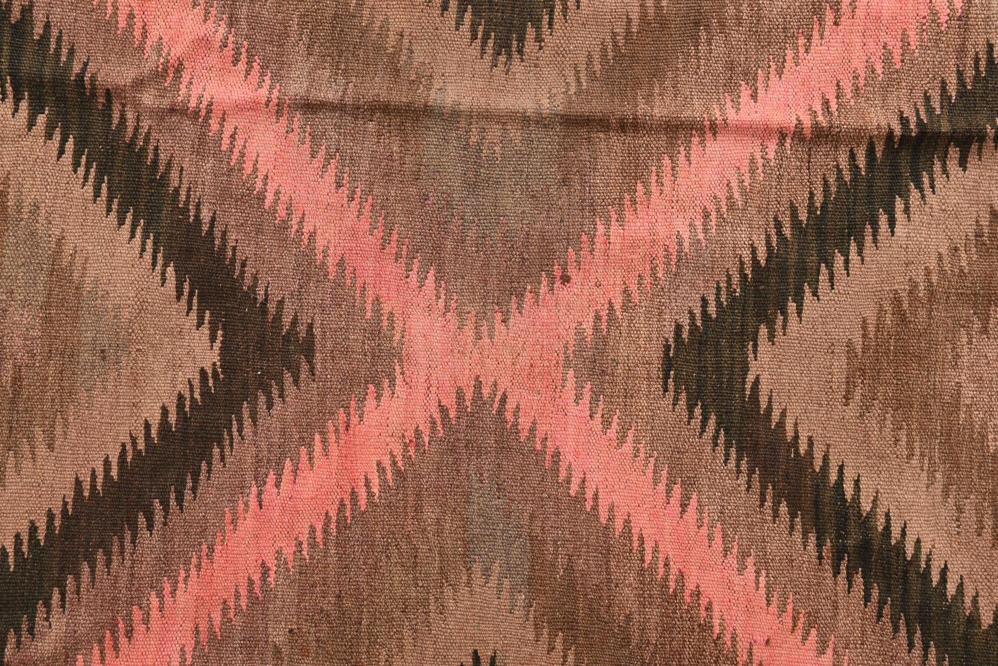 4' 2 x 11' 8 Hand Woven Kilim Fars Wool Runner Rug