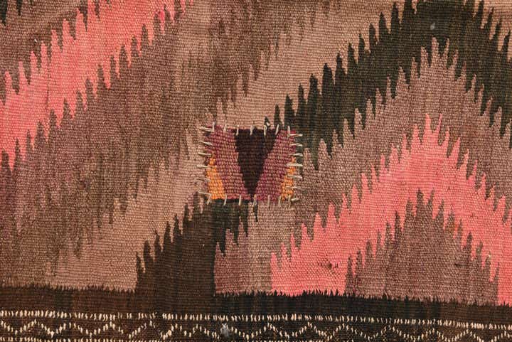 4' 2 x 11' 8 Hand Woven Kilim Fars Wool Runner Rug