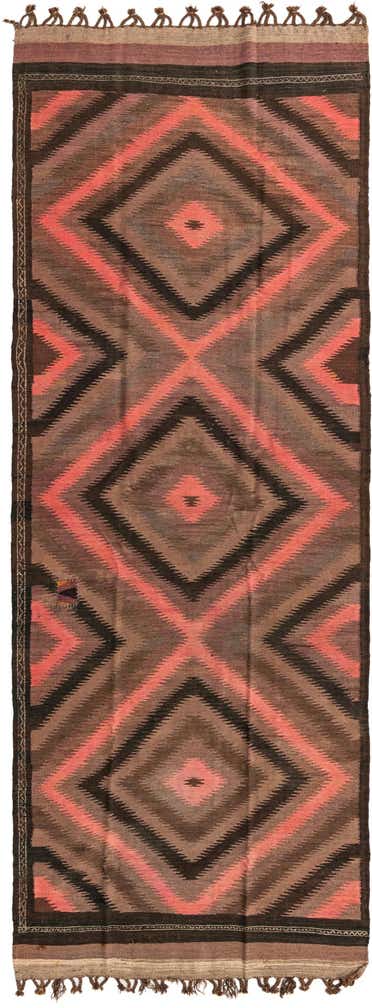 4' 2 x 11' 8 Hand Woven Kilim Fars Wool Runner Rug