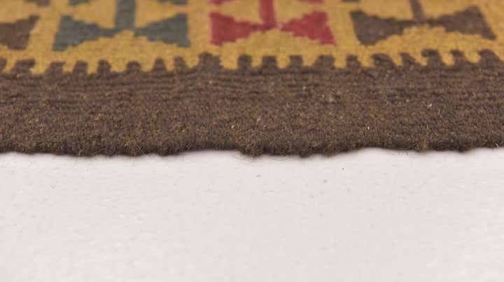 2' 2 x 6' 2 Hand Woven Kilim Maymana Wool Runner Rug