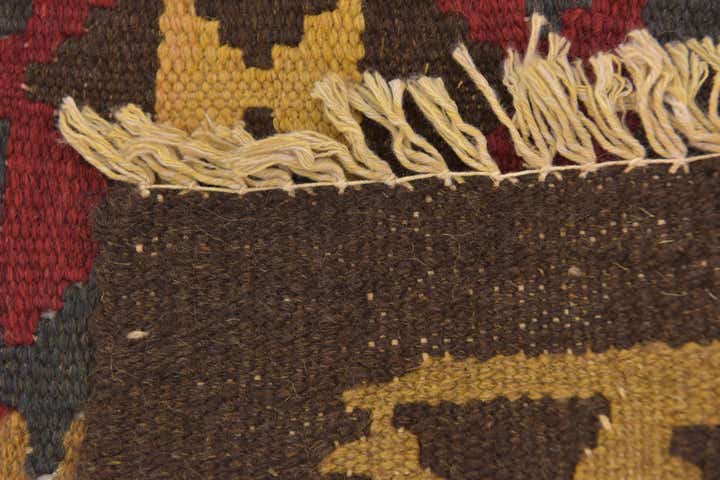 2' 2 x 6' 2 Hand Woven Kilim Maymana Wool Runner Rug