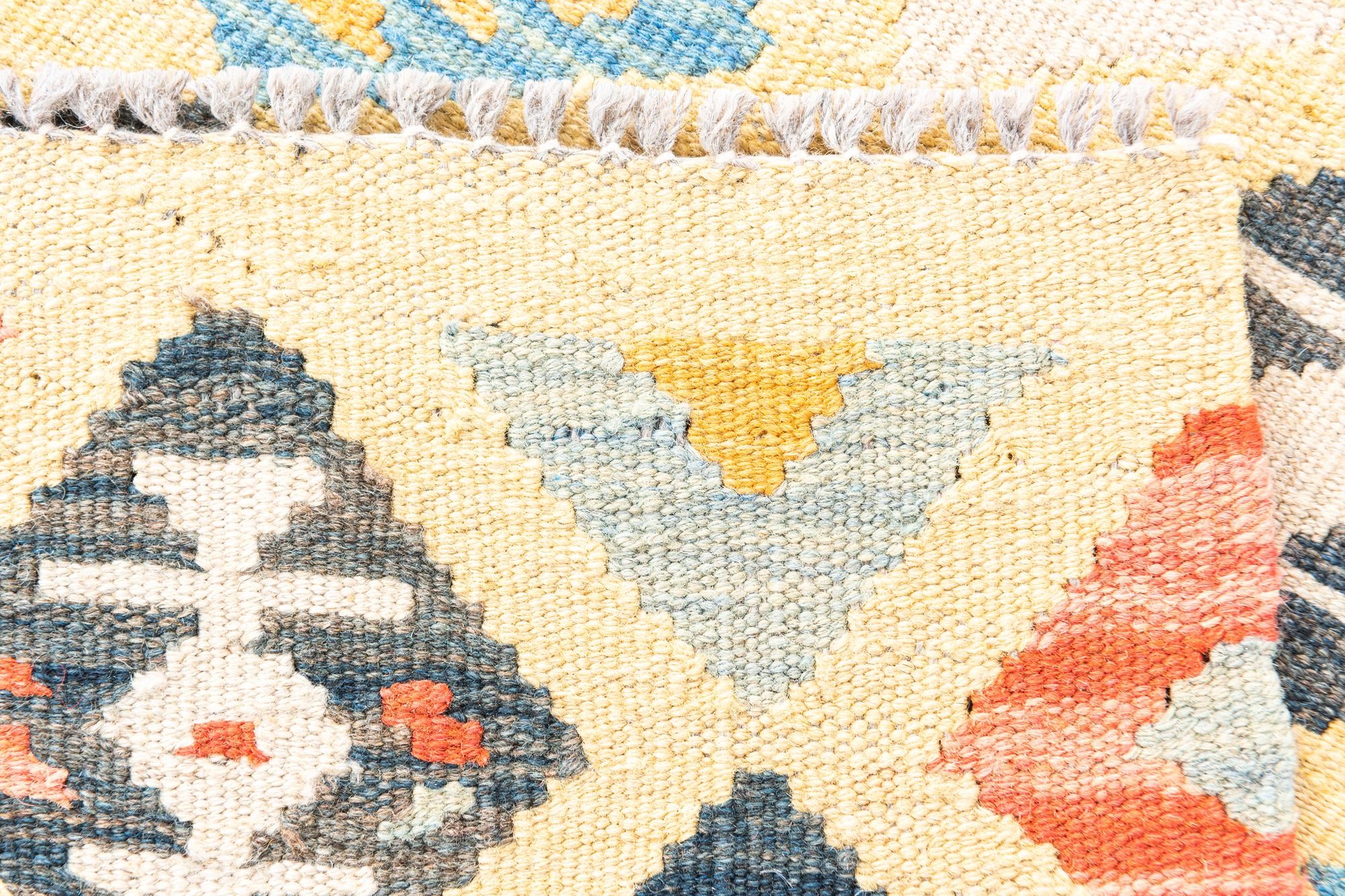 3' 3 x 6' 6 Hand Woven Kilim Maymana Wool Runner Rug