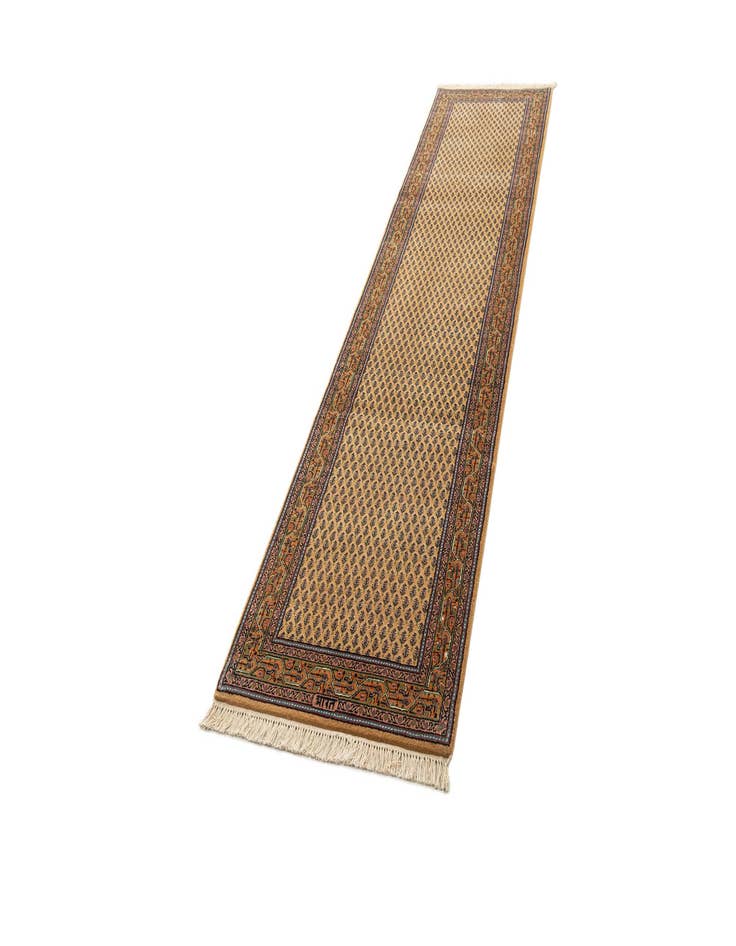 Detail image of 2' 8 x 11' 2  Hand Knotted Mir Wool Runner Rug