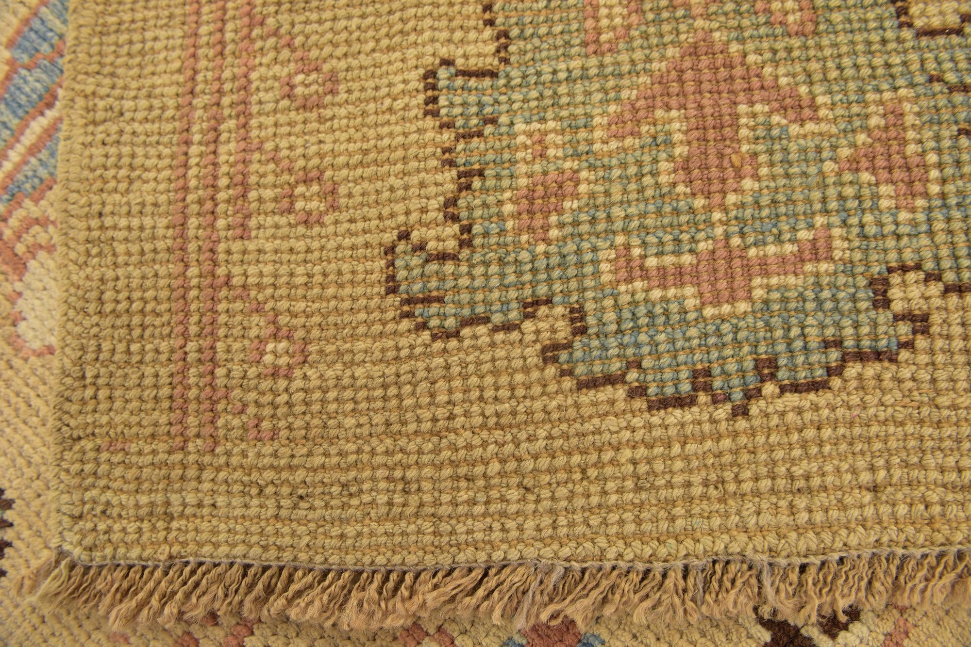 4' 4 x 8' Hand Knotted Oushak Wool Runner Rug