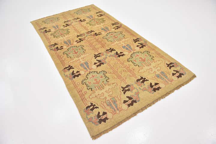 130cm x 245cm Handgeknüpft Oushak Wolle Läufer Teppich