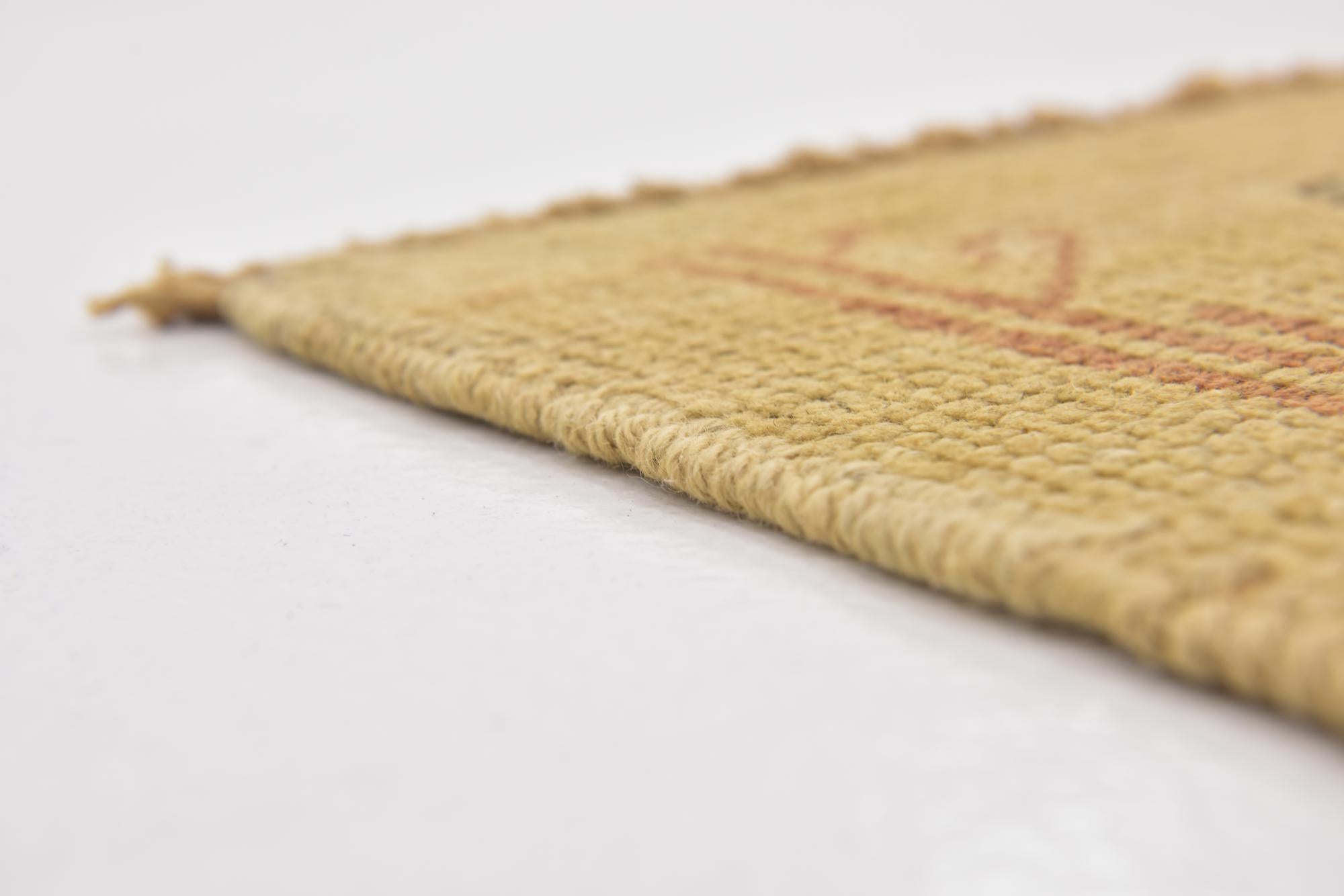4' 4 x 8' Hand Knotted Oushak Wool Runner Rug