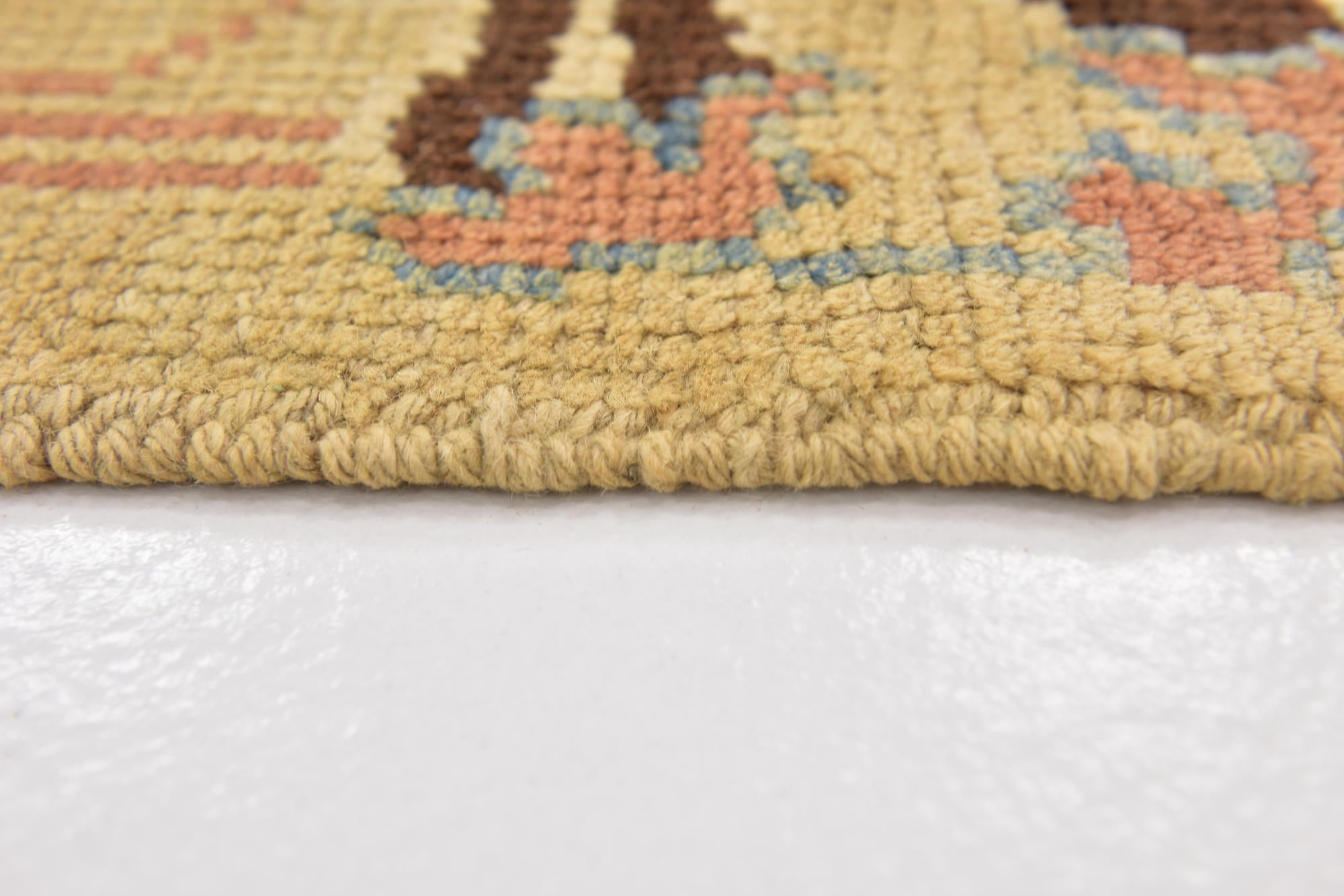 4' 4 x 8' Hand Knotted Oushak Wool Runner Rug
