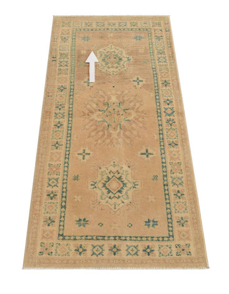 Detail image of 2' 9 x 5' 4  Hand Knotted Oushak Wool Runner Rug