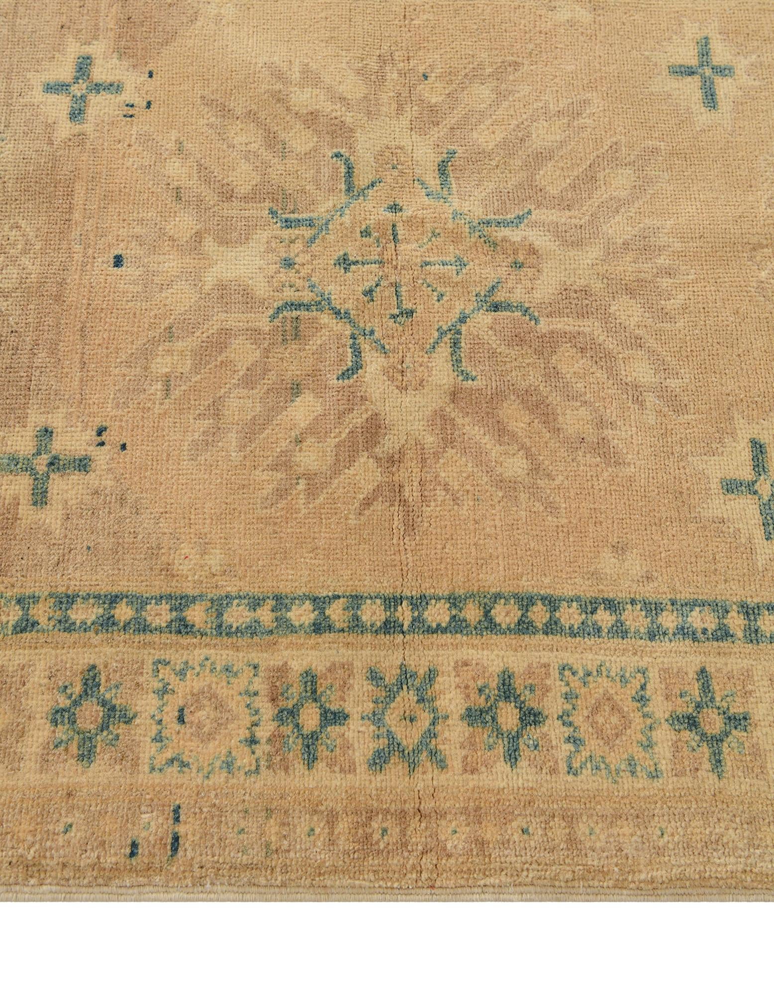 2' 9 x 5' 4 Hand Knotted Oushak Wool Runner Rug