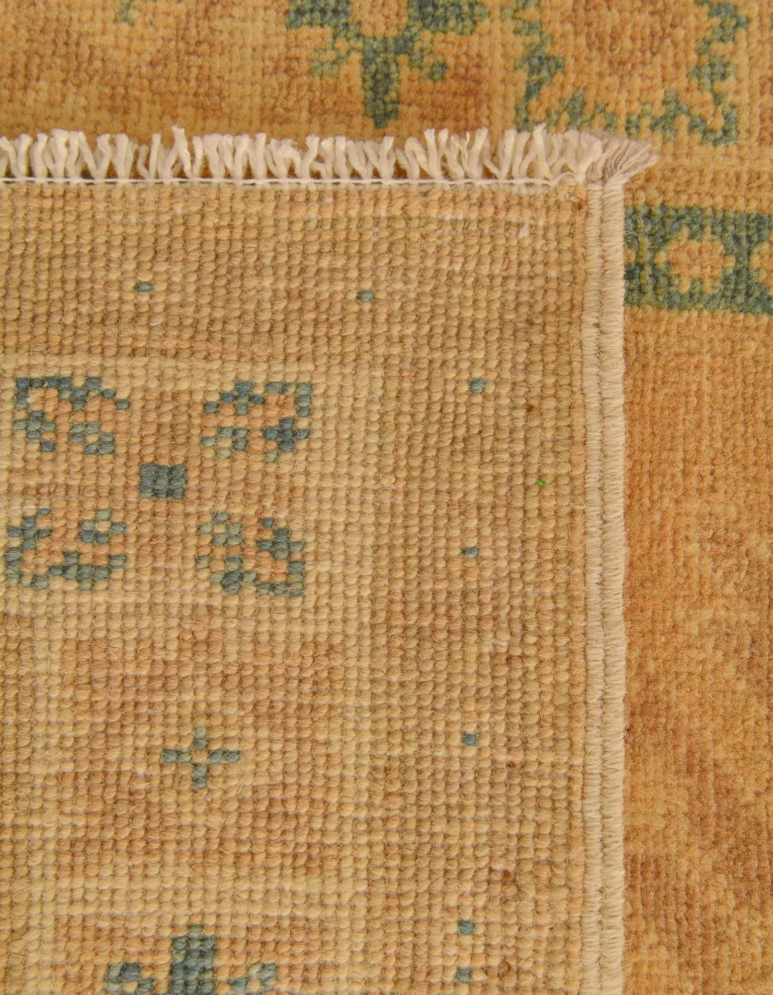 85cm x 165cm Hand Knotted Oushak Wool Runner Rug