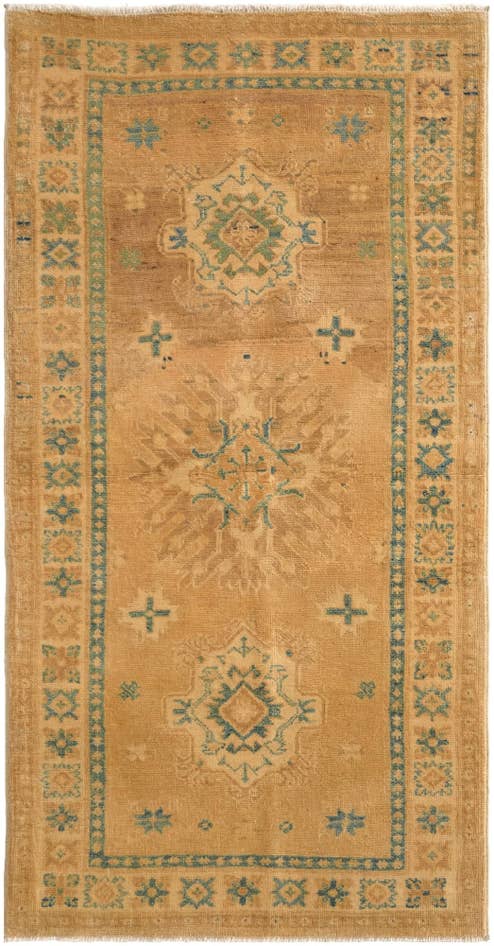 Detail image of 2' 9 x 5' 4 Hand Knotted Oushak Wool Runner Rug