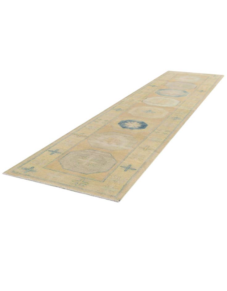 Detail image of 2' 9 x 12' 5 Hand Knotted Oushak Wool Runner Rug