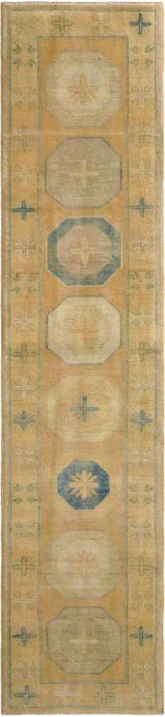 2' 9 x 12' 5 Hand Knotted Oushak Wool Runner Rug