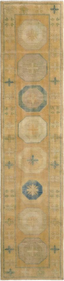 Detail image of 2' 9 x 12' 5 Hand Knotted Oushak Wool Runner Rug