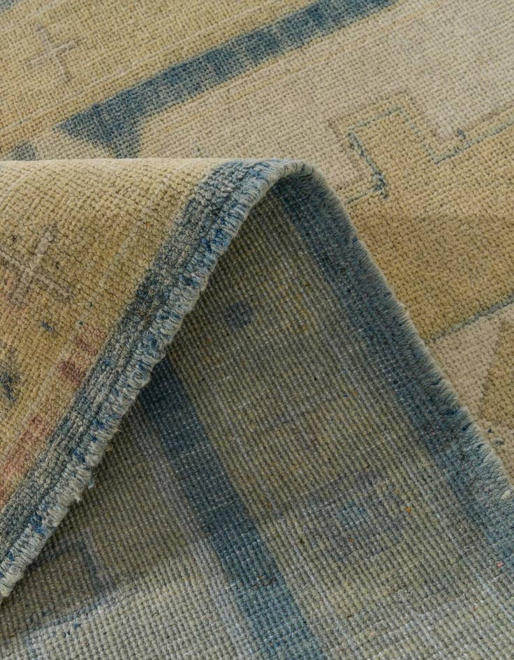 Detail image of 3' 2 x 8' 1 Hand Knotted Oushak Wool Runner Rug