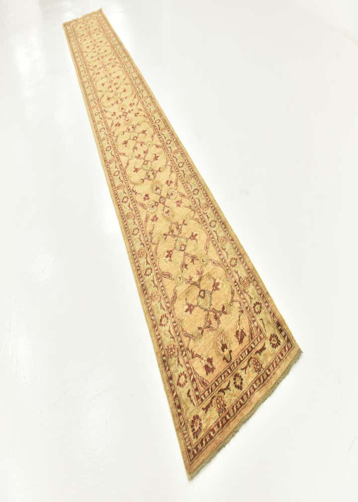 2' 9 x 17' Hand Knotted Peshawar Ziegler Runner Rug