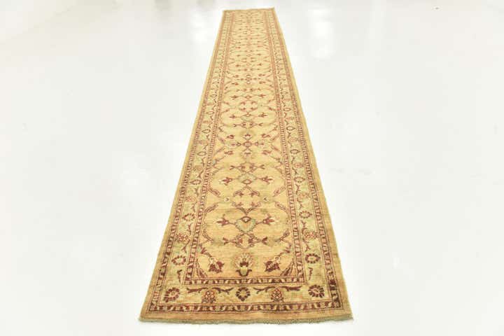 2' 9 x 17' Hand Knotted Peshawar Ziegler Runner Rug