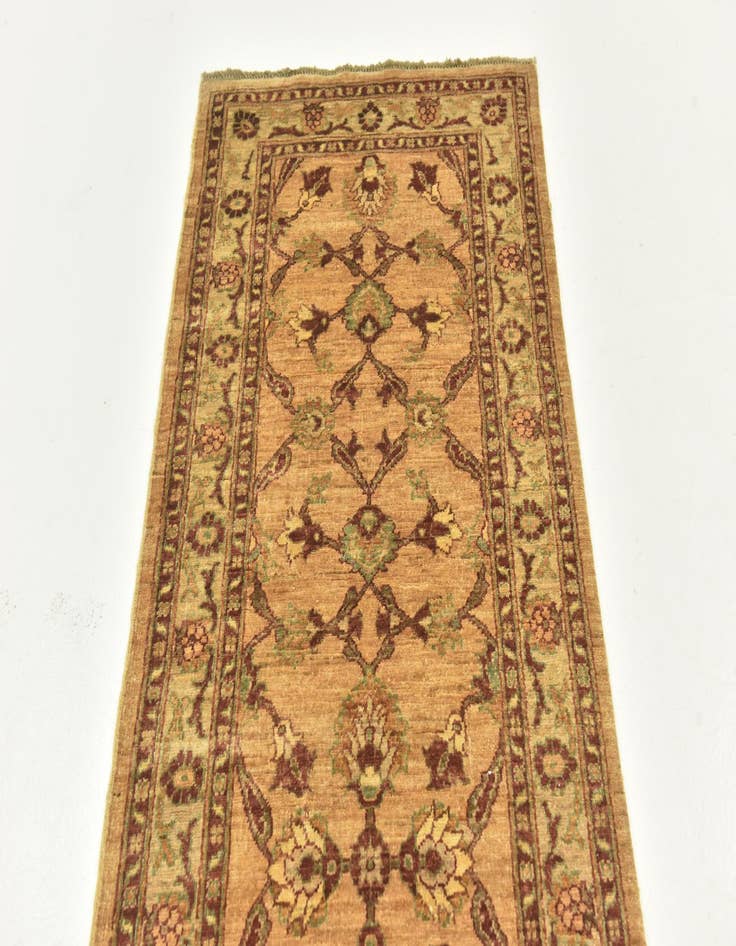 Detail image of 2' 9 x 17' Hand Knotted Peshawar Ziegler Runner Rug