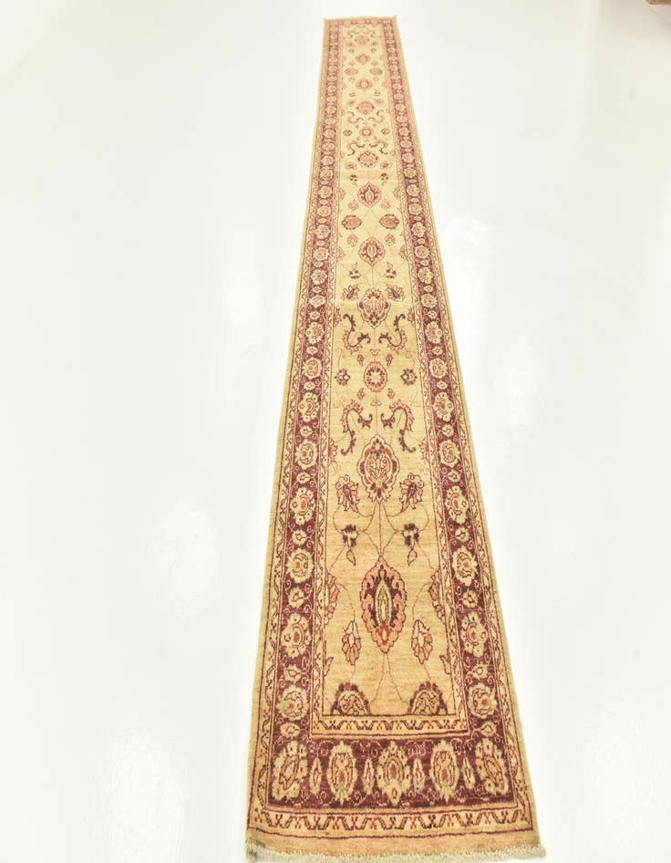 Detail image of 2' 10 x 17' 4 Hand Knotted Peshawar Ziegler Runner Rug