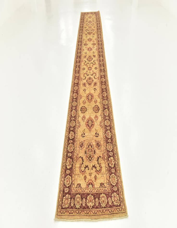 Detail image of 2' 10 x 17' 4 Hand Knotted Peshawar Ziegler Runner Rug