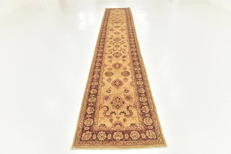 Detail image of 2' 10 x 17' 4 Hand Knotted Peshawar Ziegler Runner Rug