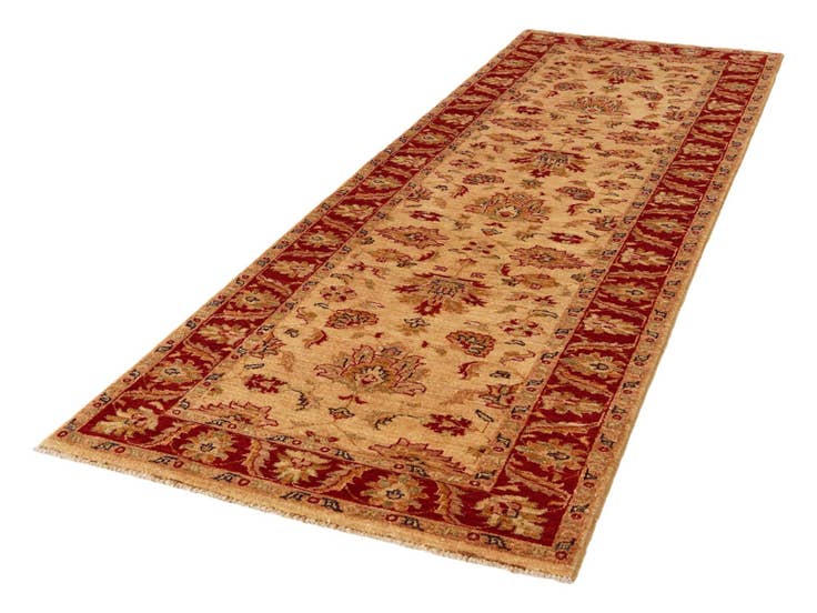 Detail image of 2' 10 x 8' 11 Hand Knotted Peshawar Ziegler Runner Rug