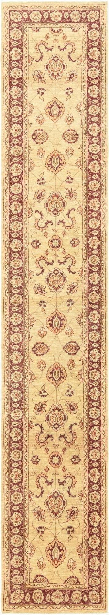 2' 10 x 17' 4  Hand Knotted Peshawar Ziegler Runner Rug